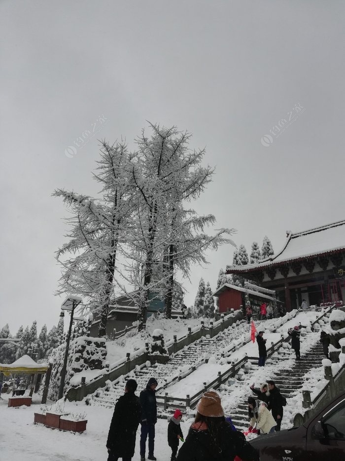 什邡钟鼎寺的雪景还可以